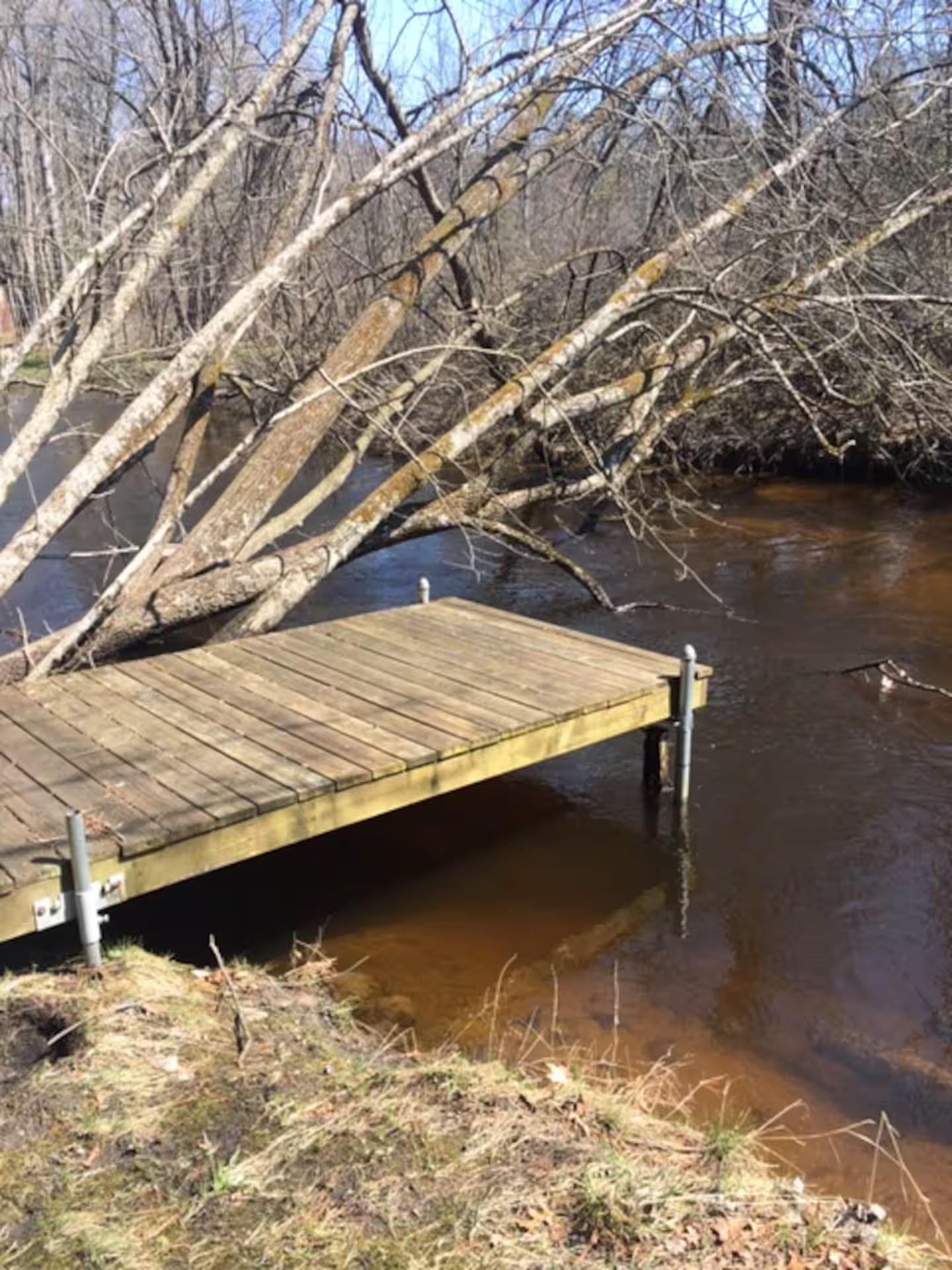 Private dock on the river